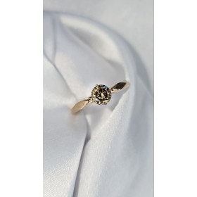 Каблучка із червоного золота з діамантом 0,525 ct